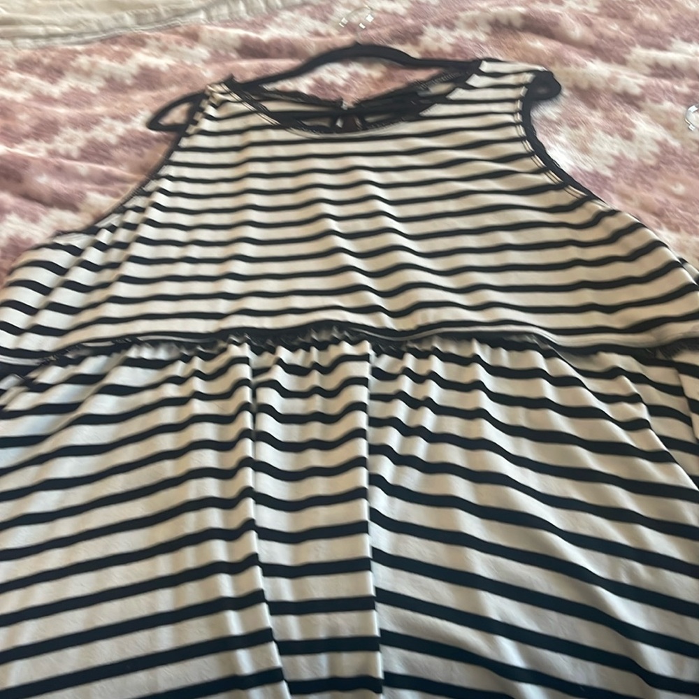Black and creme striped dress by Torrid